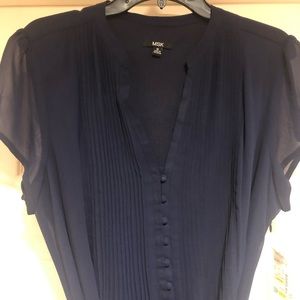 Navy blue MSK button down short sleeved dress